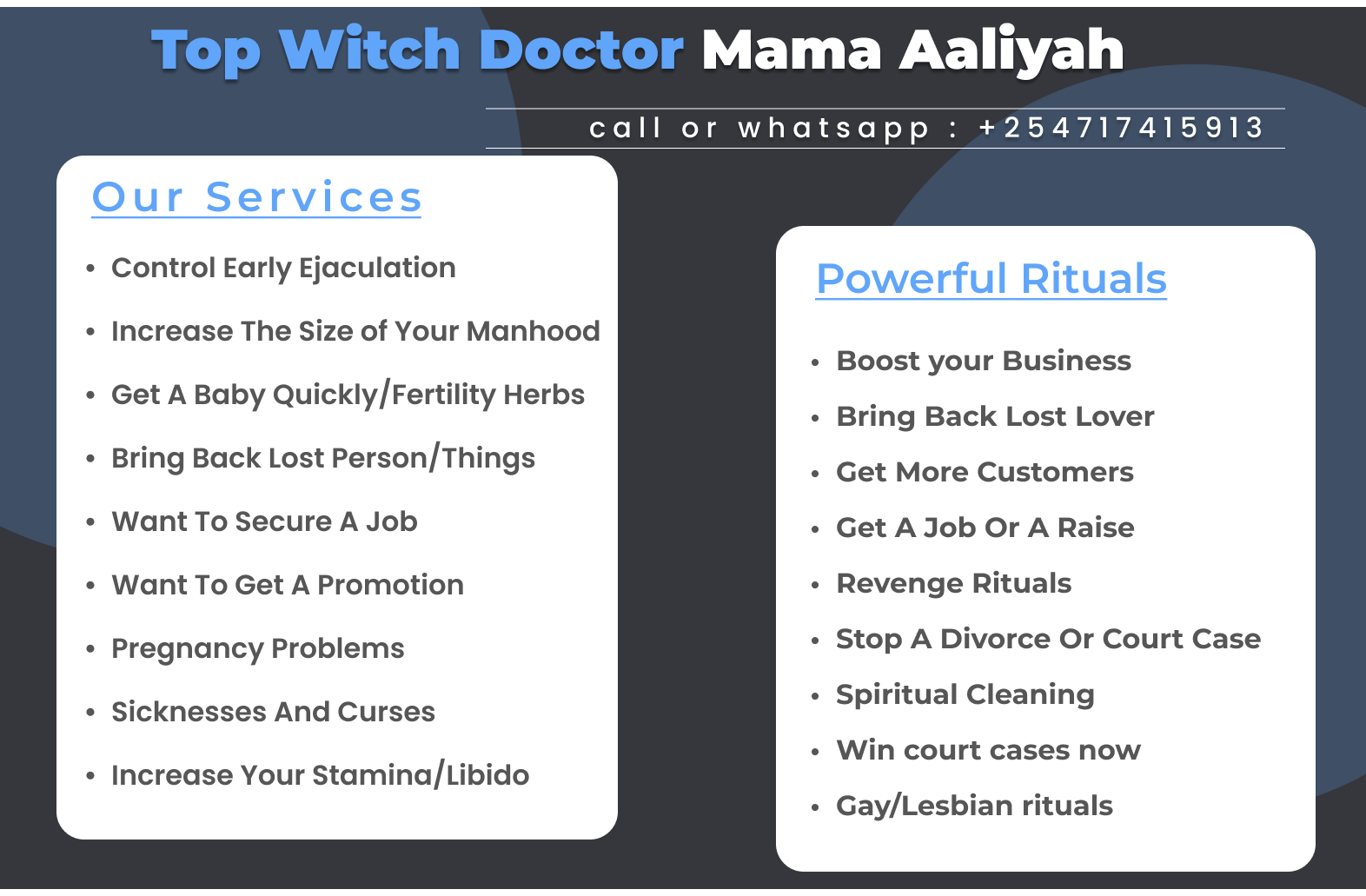 Mganga Mama Aaliyah